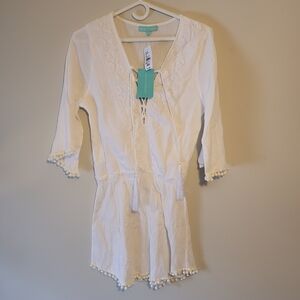 Melissa Odabash White Cotton Beach Coverup